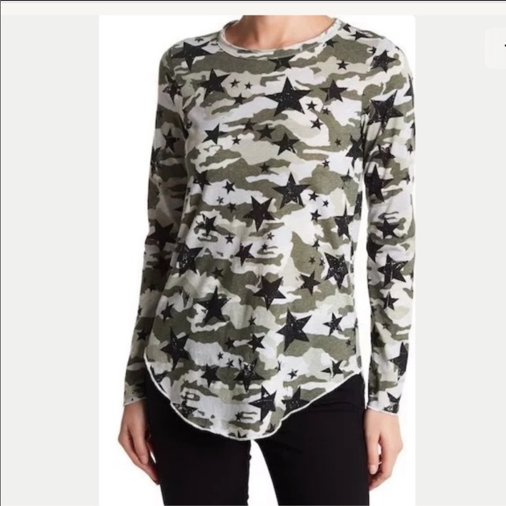 Chaser camo star print long sleeve t-shirt
